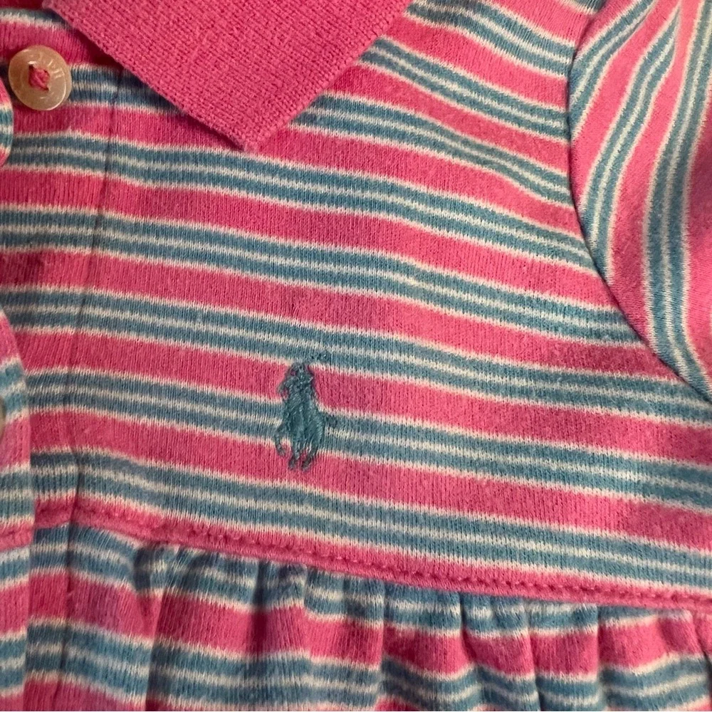 Ralph Lauren Girls‎ 9 Month Pink cable knit & collared Dress Bundle (2 Pieces)